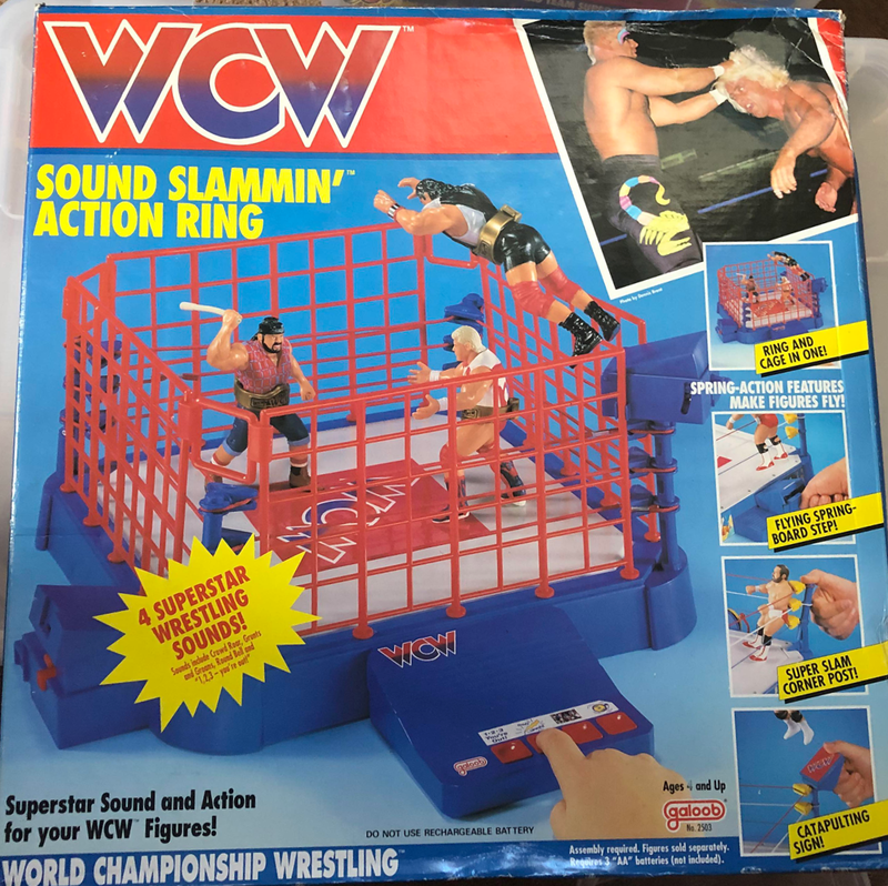 1991 WCW Galoob UK Exclusive Sound Slammin' Action Ring
