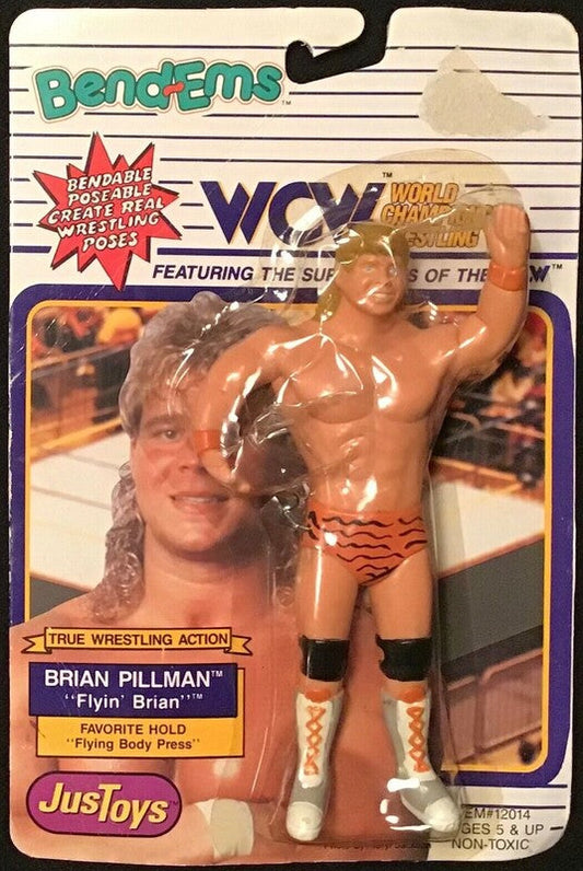 1990 WCW Just Toys Bend-Ems Brian Pillman [Small Card]