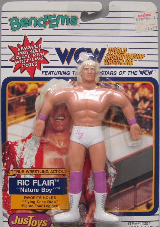 1990 WCW Just Toys Bend-Ems Ric Flair [Roadkill Card]