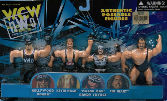 1998 WCW OSFTM 4.5" Articulated Multipacks: Hollywood Hogan, Kevin Nash, "Macho Man" Randy Savage & The Giant