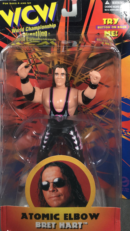 1998 WCW OSFTM 6.5" Articulated "Atomic Elbow" Bret Hart [With Wing/Skull Logo]