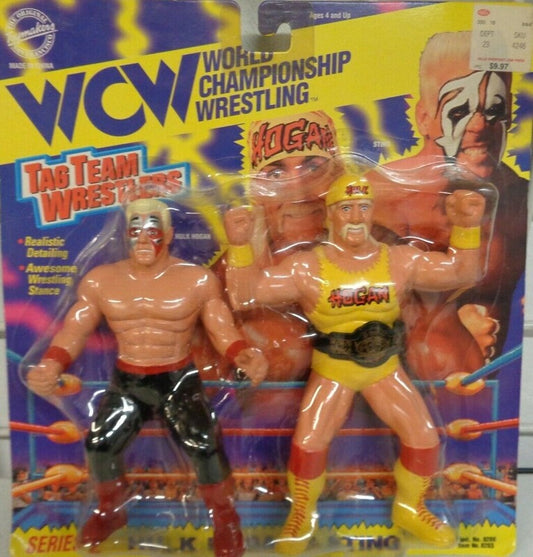 1995 WCW OSFTM Collectible Wrestlers [LJN Style] Tag Team Wrestlers Series 2 Hulk Hogan & Sting [With Black Tights]