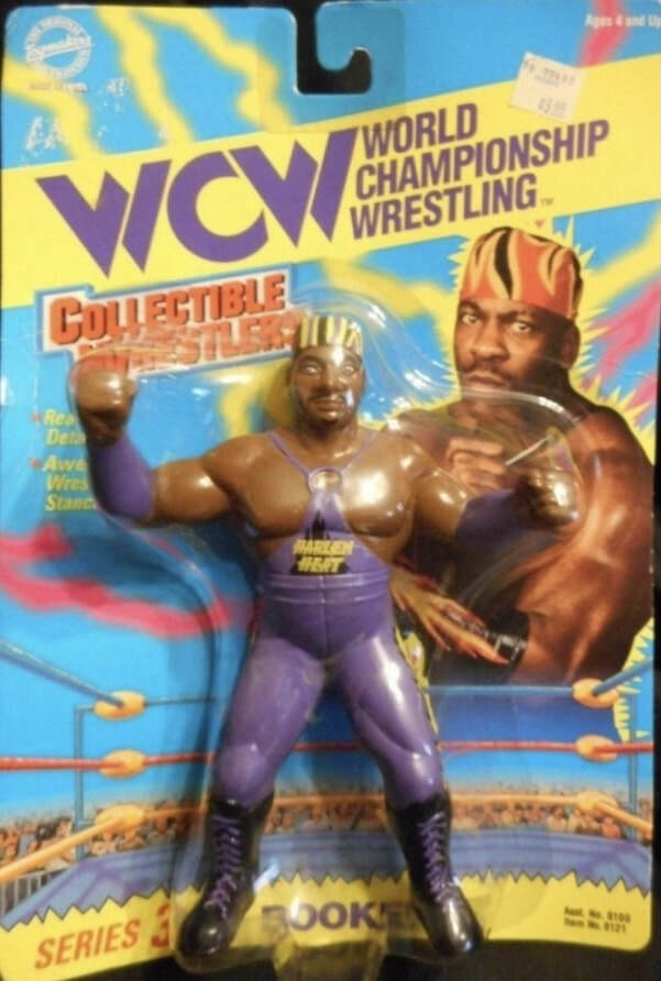 1996 WCW OSFTM Collectible Wrestlers [LJN Style] Series 3 Booker T [With Purple Gear]