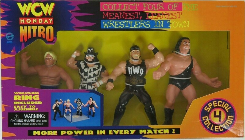 1997 WCW OSFTM Collectible Wrestlers [LJN Style] Four of the Meanest, Leanest Wrestlers in Town: Ric Flair, Randy Savage, Hollywood Hogan & The Giant