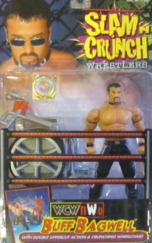 1999 WCW Toy Biz Slam 'N' Crunch Buff Bagwell [With nWo Logos]