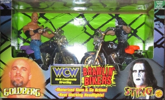 1999 WCW Toy Biz Brawlin' Bikers Series 1 Goldberg & Sting