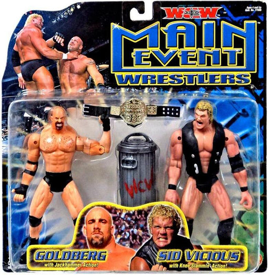 2000 WCW Toy Biz Main Event Wrestlers Goldberg & Sid Vicious