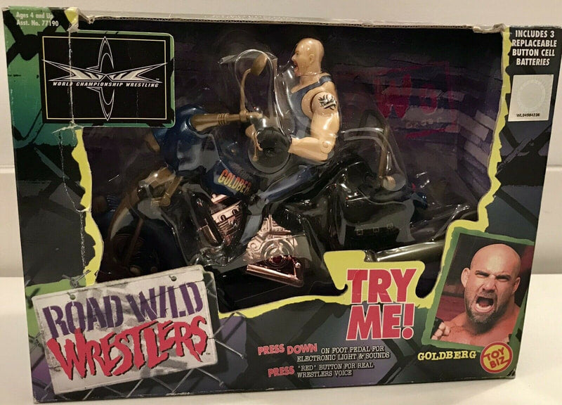 1999 WCW Toy Biz Road Wild Wrestlers Goldberg