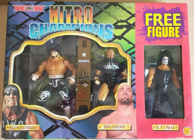 1999 WCW Toy Biz Nitro Champions: Hollywood Hogan, Goldberg & Sting