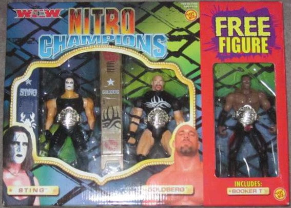 2000 WCW Toy Biz Nitro Champions: Sting, Goldberg & Booker T