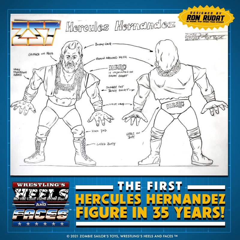 2024 Zombie Sailor's Toys Wrestling's Heels & Faces Series 3 Hercules Hernandez