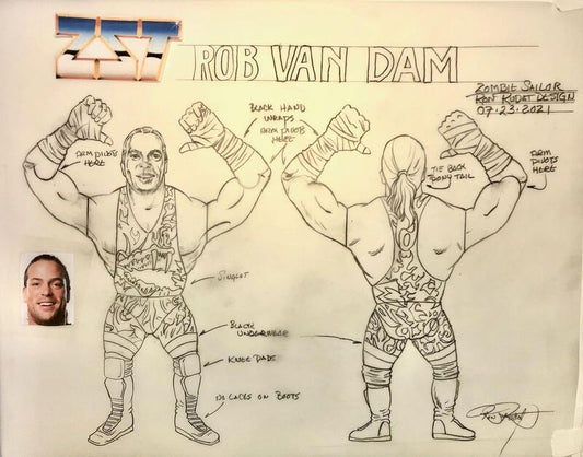 Unreleased Zombie Sailor's Toys Wrestling's Heels & Faces Rob Van Dam
