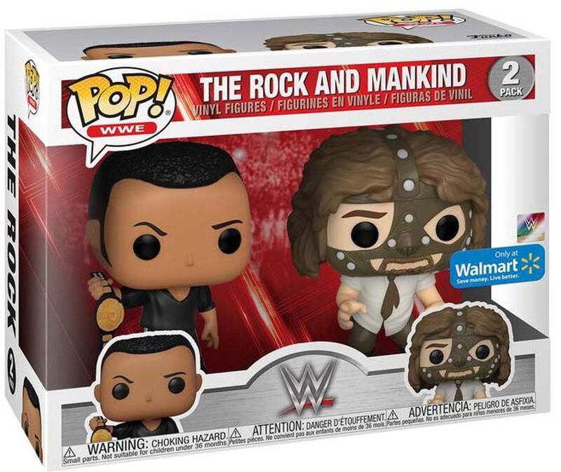 WWE Funko POP! Vinyls 2-Pack: The Rock & Mankind [Exclusive]