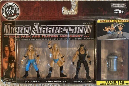2010 WWE Jakks Pacific Micro Aggression Series 17 Zack Ryder, Curt Hawkins & Undertaker