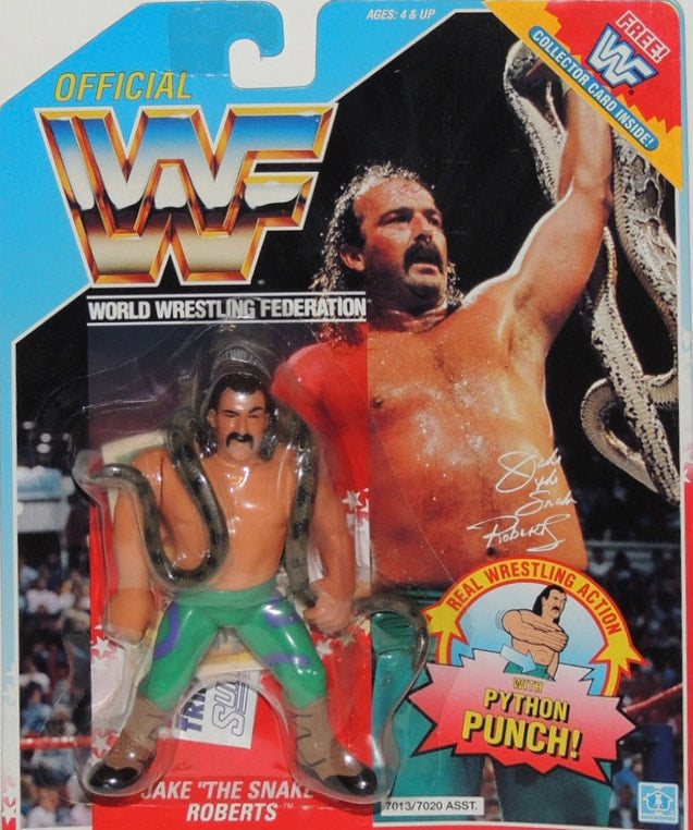 1990 WWF Hasbro Series 1 Jake "The Snake" Roberts with Python Punch!