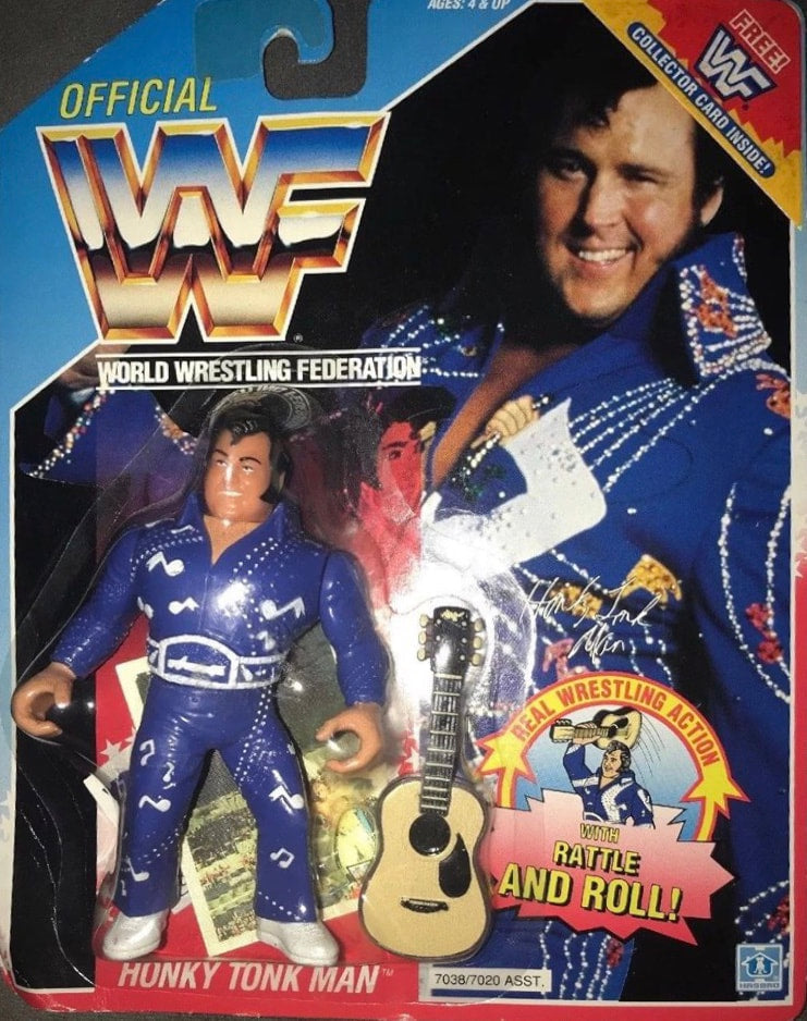 1991 WWF Hasbro Series 2 Honky Tonk Man with Rattle and Roll!