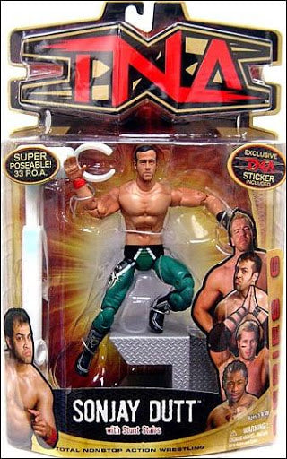 2007 Total Nonstop Action [TNA] Marvel Toys Series 6 Sonjay Dutt [With Green Tights]