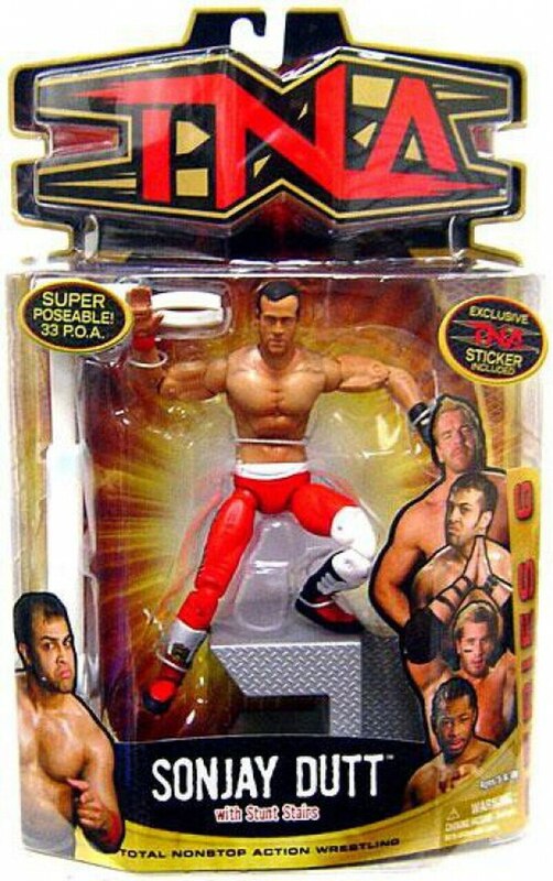 2007 Total Nonstop Action [TNA] Marvel Toys Series 6 Sonjay Dutt [With Red Tights]