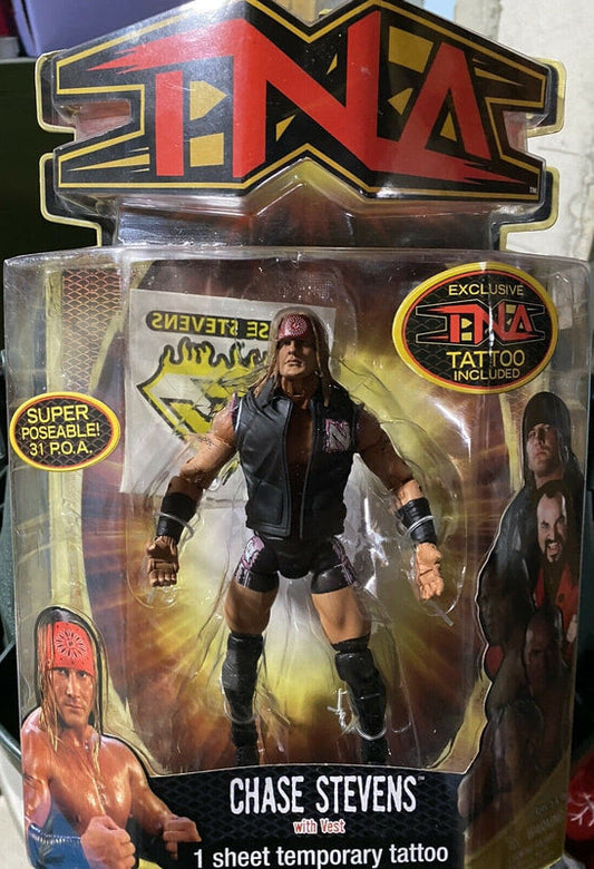 2007 Total Nonstop Action [TNA] Marvel Toys Series 8 Chase Stevens [With Shorts]