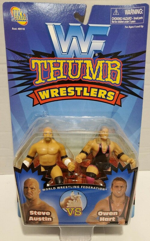 1997 WWF Jakks Pacific Thumb Wrestlers: Steve Austin vs. Owen Hart
