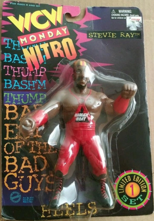 1997 WCW OSFTM Collectible Wrestlers [LJN Style] Limited Edition Set 1 "Heels" Stevie Ray [Red Gear]