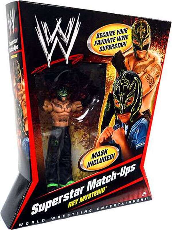 2010 WWE Mattel Basic Superstar Match-Ups Series 1 Rey Mysterio [With Black & Green Mask]
