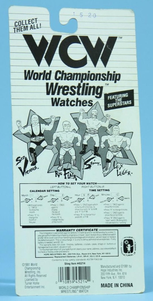 1991 WCW Hope Industries Inc. Sting [With Blue Tights] Watch