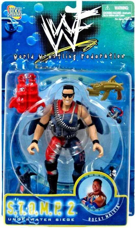 1998 WWF Jakks Pacific S.T.O.M.P. Series 2 Rocky Maivia