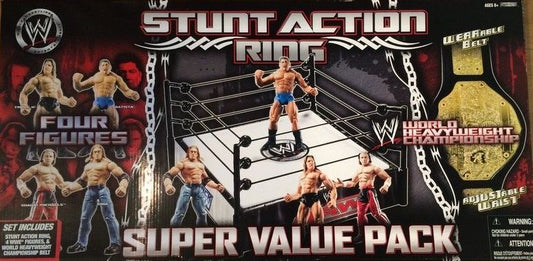 WWE Jakks Pacific Titantron Live Stunt Action Ring Super Value Pack [With Triple H, Batista, Shawn Michaels, Edge & World Heavyweight Championship]