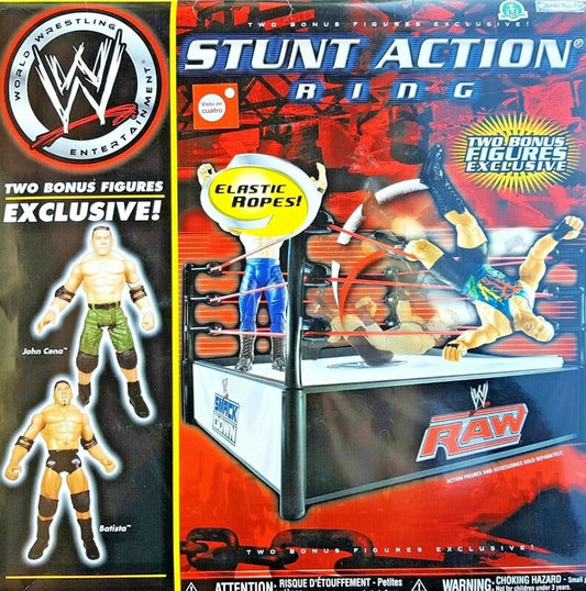 2007 WWE Jakks Pacific Titantron Live Stunt Action Ring [With John Cena & Batista]