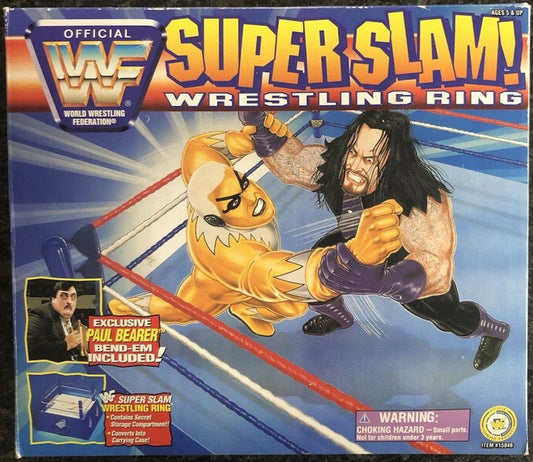 1996 WWF Just Toys Bend-Ems Super Slam! Wrestling Ring [With Paul Bearer]