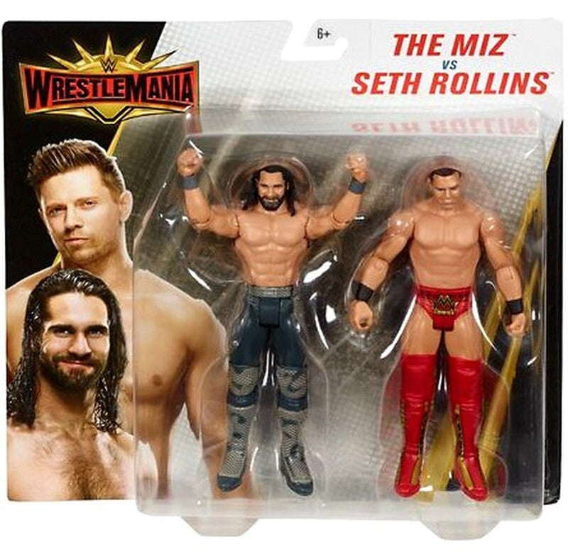 2019 WWE Mattel Basic WrestleMania 35 The Miz vs. Seth Rollins