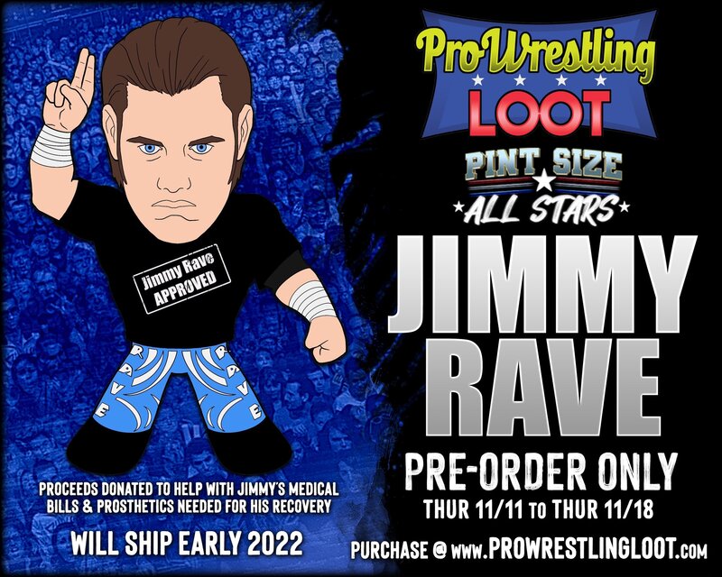 2022 Pro Wrestling Loot Pint Size All Stars Limited Editions Jimmy Rav ...