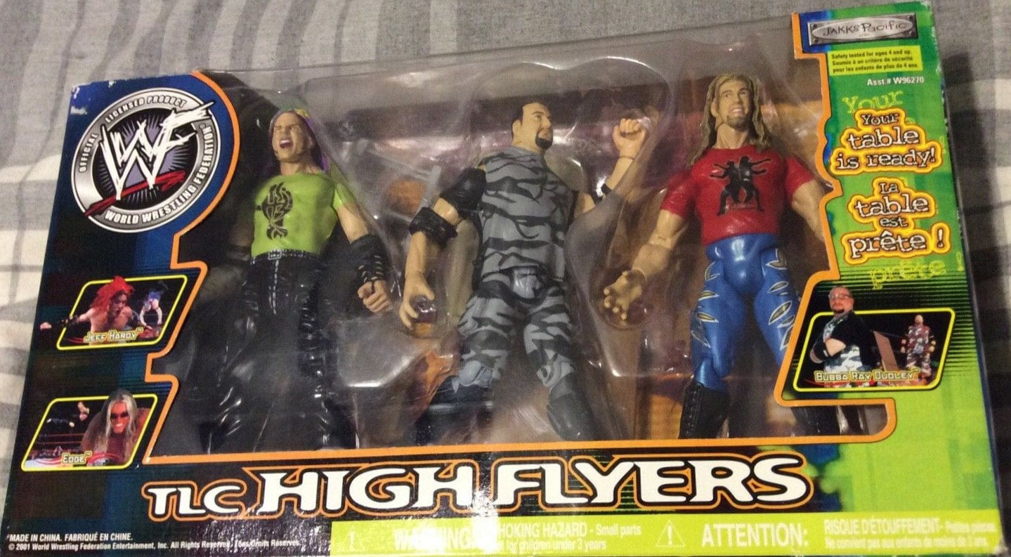 WWF Jakks Pacific Titantron Live "TLC High Flyers" Box Set: Jeff Hardy, Buh Buh Ray Dudley & Edge