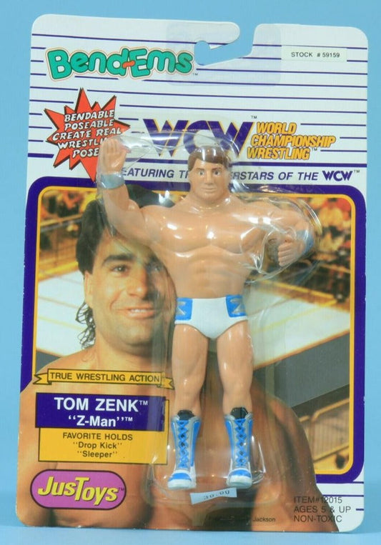 1990 WCW Just Toys Bend-Ems Tom Zenk [Small Card]