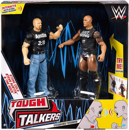 2017 WWE Mattel Tough Talkers Series 1 Stone Cold Steve Austin & The Rock