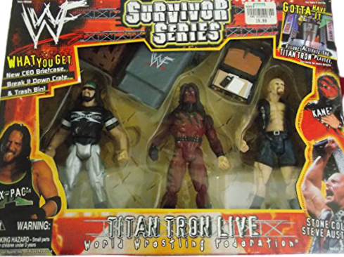 1999 WWF Jakks Pacific Titantron Live Survivor Series  Box Set: X-Pac, Kane & Stone Cold Steve Austin