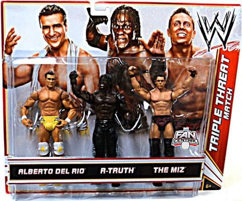 2011 WWE Mattel Basic Triple Threat Match Series 1 Alberto Del Rio vs. R-Truth vs. The Miz [Exclusive]