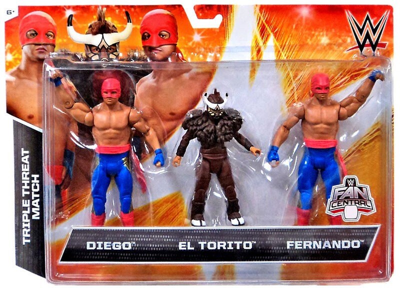 2014 WWE Mattel Basic Triple Threat Match Series 4 Diego, El Torito & Fernando [Exclusive]