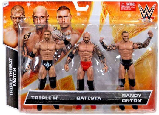 2014 WWE Mattel Basic Triple Threat Match Series 4 Triple H vs. Batista vs. Randy Orton [Exclusive]