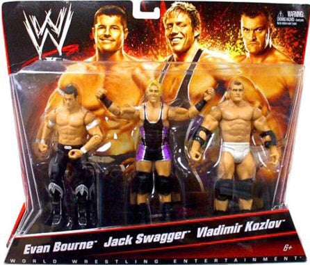 2010 WWE Mattel Basic 3-Packs Series 1 Evan Bourne, Jack Swagger & Vladimir Kozlov [Exclusive]