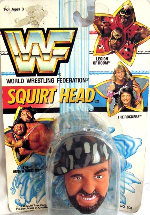 1990 WWF Multi Toys Squirt Heads Bushwhacker Luke