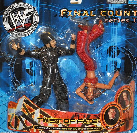 2001 WWF Jakks Pacific Final Count Series 1 "Twist of Fate": Matt Hardy & Lita