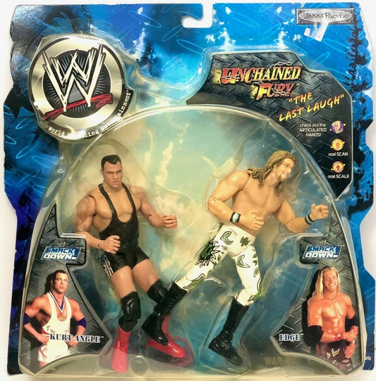 2002 WWE Jakks Pacific R-3 Tech Unchained Fury "The Last Laugh": Kurt Angle & Edge