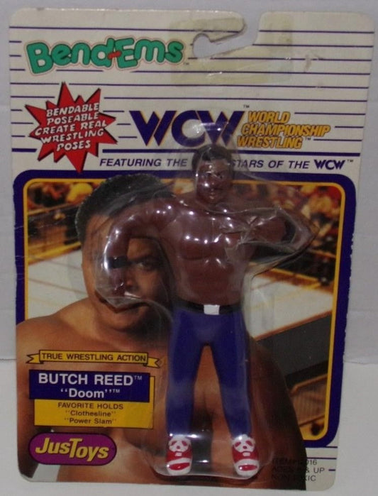1990 WCW Just Toys Bend-Ems Butch Reed [Small Card]