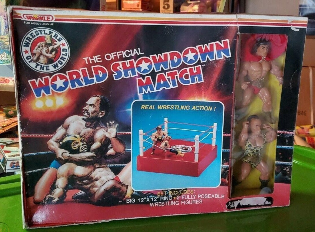 Sparkle Wrestlers of the World Bootleg/Knockoff Official World Showdown Match [With Super Sam & Bad Boy from Baghdad]