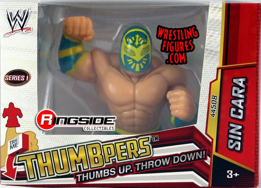 2013 WWE Wicked Cool Toys Thumbpers Series 1 Sin Cara [Boxed]