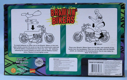 1999 WCW Toy Biz Brawlin' Bikers Series 1 Goldberg & DDP