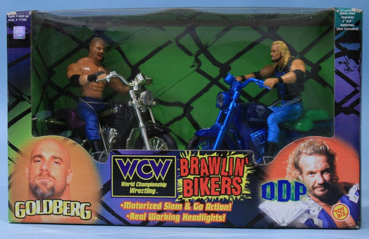 1999 WCW Toy Biz Brawlin' Bikers Series 1 Goldberg & DDP
