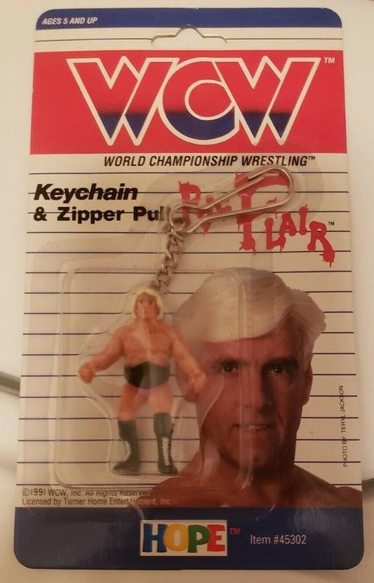 1991 WCW Hope Industries Inc. Ric Flair Keychain & Zipper Pull